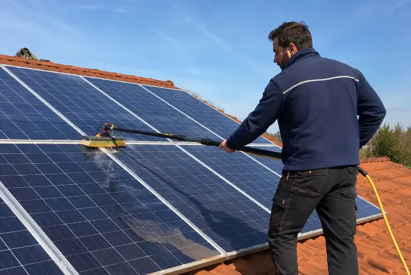Nettoyage et entretien de panneaux solaires à Lasse